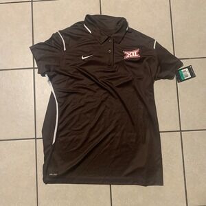 NWT Nike Big XII 12 Women's XL Brown Short Sleeve Polo Golf Shirt